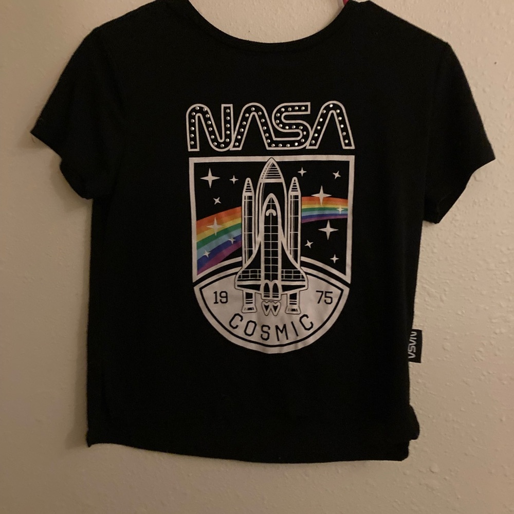 NASA shirt crop top
